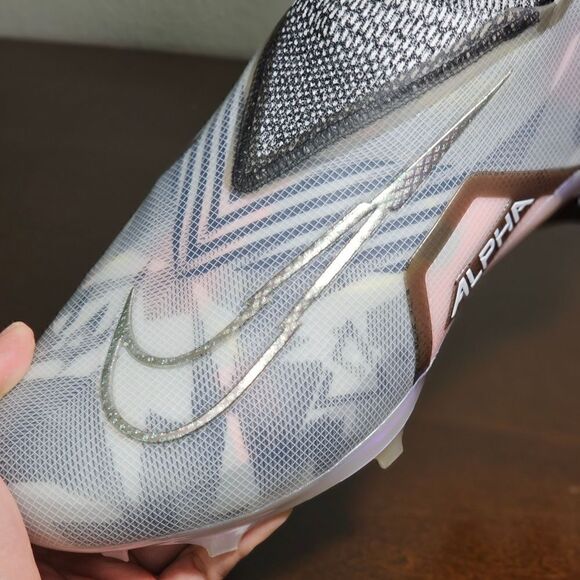 Nike Alpha Menace Elite 3 Football Cleats Flyknit 13 Wolf Grey Black CV0578 001 - Picture 13 of 17